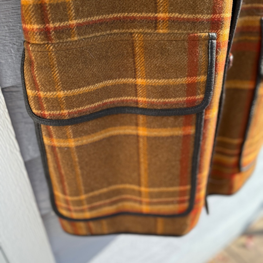 Pendleton BarnCar Coat‎ Wool Jacket Quilted Lining, Brn Plaid Vtg Grandpacore LG - Picture 8 of 15